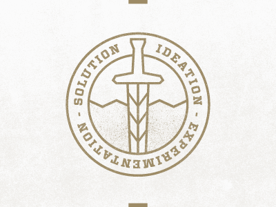 Ideation badge gold texture