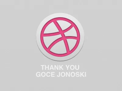 Thank You button dribble logo ui