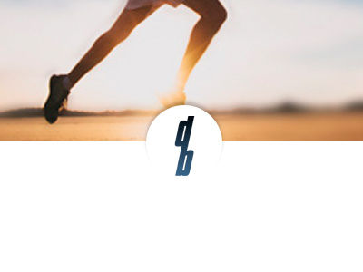 A.B. logo website blue coach logo run sport trainer web