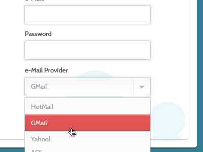 Form Detail dropdown form input