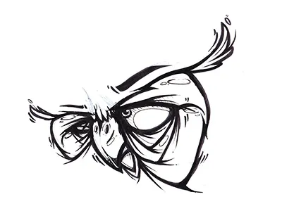 Cybirds face bird cybe cybirds face owl sketch