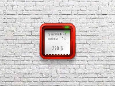 Terminal bill brick check icon ios ipad iphone masonry money paladin engineering pay sales wall