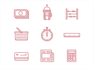 Vodafone icons illustration