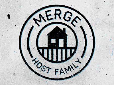 Merge Host Family Logo badge circle family flatirons flatirons community church host house logo merge stamp