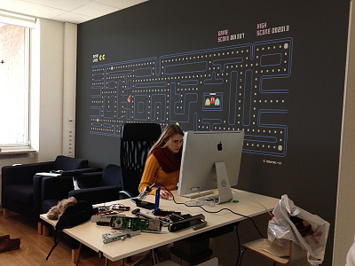 Wall Design: uKontrøll design game mockup pac man ukontrøll wall