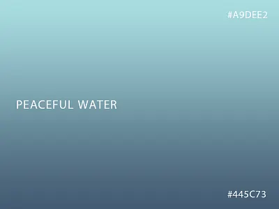 Peaceful Water blue gradient water
