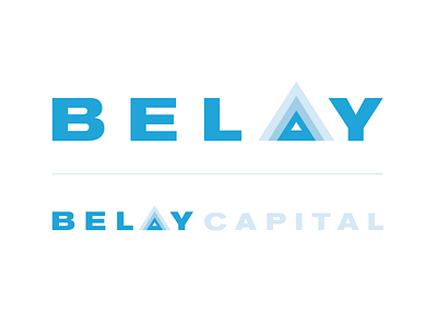 Belay Capital. Brand development. capital identity logo mountains startup