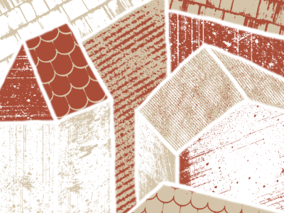 Houses color design illustration poster texture