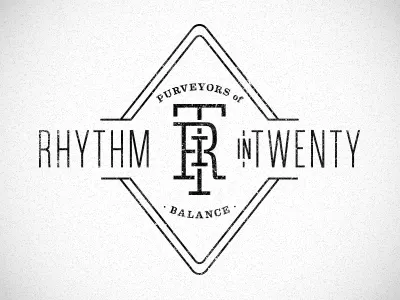 RiT black logo monogram rhythm in twenty texture