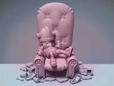 My home is my castle 3d cartoon cg cgi character characterdesign render zbrush