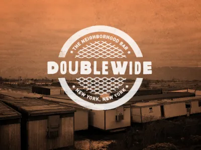 Doublewide Bar bar chad michael design grunge logo new york texture