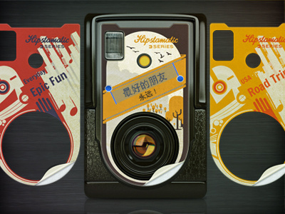 hipstamatic Dseries 3d camera design interface ios iphone profile sticker ui user