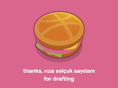 hello dribbble debut hamburger hello