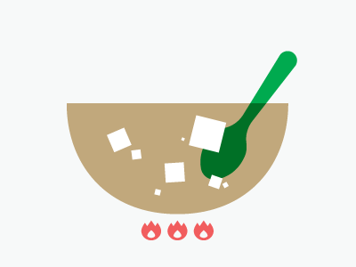 doenjang soup bean curd bowl brown doenjang fire green icon illust korea red spoon