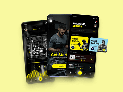 Fitness App UI design fitness app graphics mobile app ui
