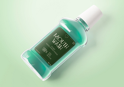 Natural mouthwash label 🌱🦷 adobe adobeprogrammes branding design vector vectorart vectors work