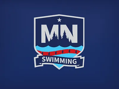 Minnesota Swimming Primary Logo branding club sports federation graphic design identity league logo minneapolis minnesota olympics sports swimming team sports water youth sports