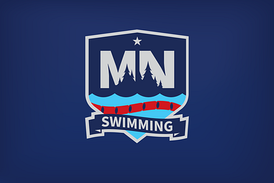 Minnesota Swimming Primary Logo branding club sports federation graphic design identity league logo minneapolis minnesota olympics sports swimming team sports water youth sports