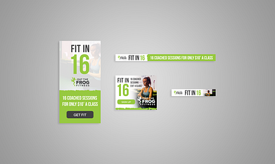 Online Ads For Eat The Frog Fitness ad design graphic design