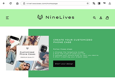 Customised cases website homepage 2025 branding design desktop graphic design green minimalist modern ui ux web