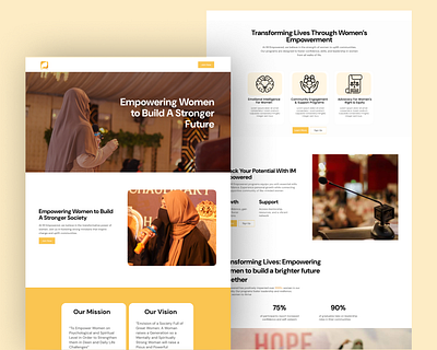 IM Empowered Landing Page branding graphic design landing page non profit organization organization ui ui ux design ux website website design