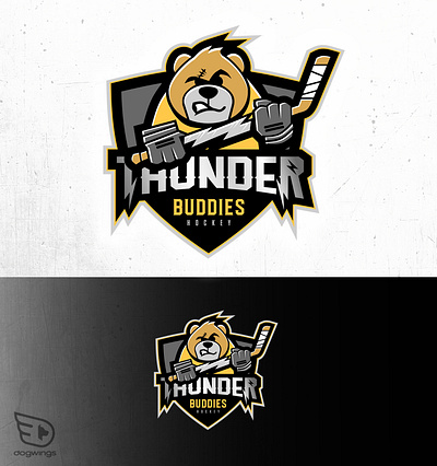 Logo - Hockey team bear chipdavid dogwings drawing hockey logo sports graphic vector