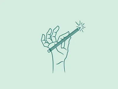 On Point! drawing fingers hand icon illustration illustrator logo pencil procreate simple vector