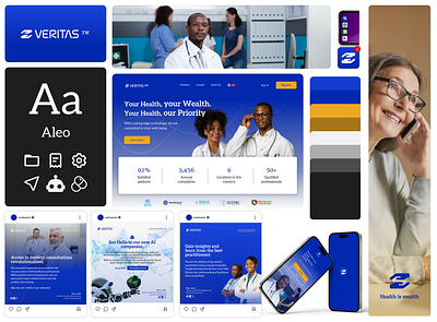 Veritas - Brand Identity bento branding design graphic design illustration logo medical ui ux