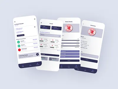 Stock Invest App Ui Design invest app ui modern invest app stock invest stock invest app design stock invest app ui