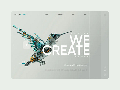 3D Design Studio Website branding graphic design ui