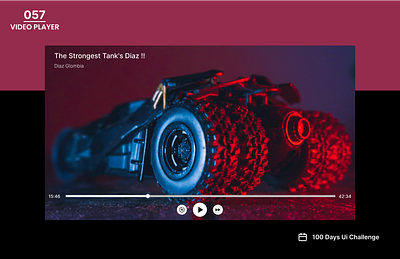 Daily UI Challenge Day 57 - Prompt: Video Player design figma ui uidesign uiux