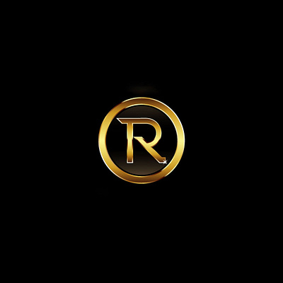 R logo graphic design logo