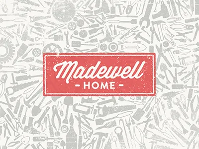 Madewell branding distress home logo madewell poster