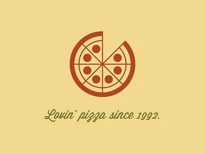 I Like Pizza 1992 glyph green loving pizza red since yellow