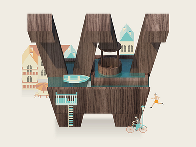 Letter W illustration letter lettering typography y