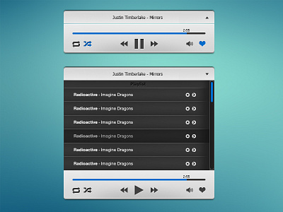 Simple Player blue music music player player simple ui