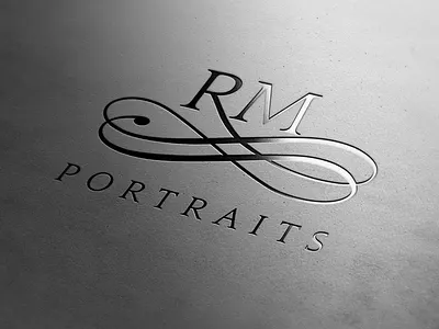 RM LOGO branding calligraphy elegant letter logo logotype mark mock up photography typography