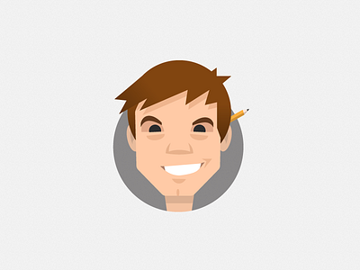 Me 2d avatar caricature face flat illustration