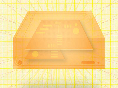 God Box Cover Art chip grid illustration orange