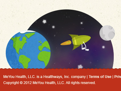 Footer illustration earth galaxy health illustration moon rocket ship space stars