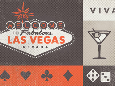 Vegas icon illustration vegas web banner