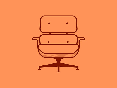 Eames Lounge Chair chair eames icon illustration