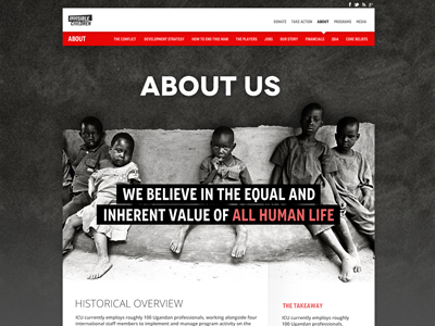 Invisible Children - About Us - In progress