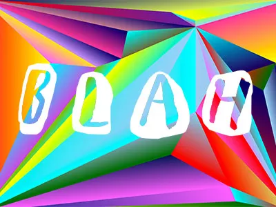 total blah. gradient lettering