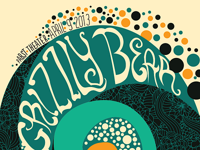 Grizzly Bear (Pabst Theater Gig Poster) gig posters illustration music poster print printmaking screen printing silkscreen