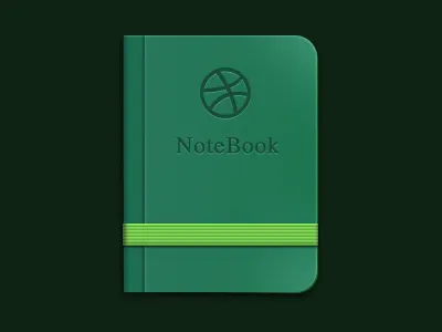 Notebook dribbble green handbook icon notebook
