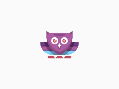 Owl Logo Design branding clubs concert design events guide icon identity logo mark nightlife nocturnal owl purple
