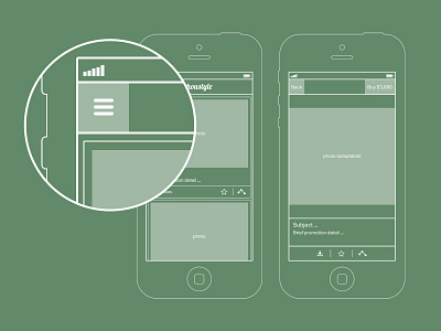 Sketch of New Project ios menu sketch