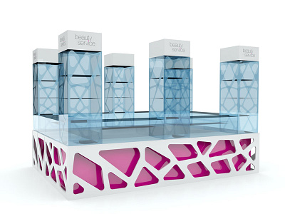 Beauty service shop-in-shop design 3d 3ds max beauty service shop in shop