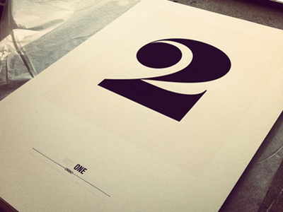 2 Not One screenprint typography